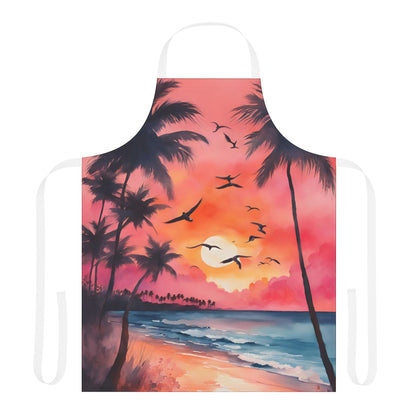 Tropical Sunset 01 Apron 5-Color Straps