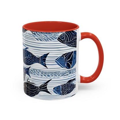 Fish 10 Accent Coffee Mug (11oz)