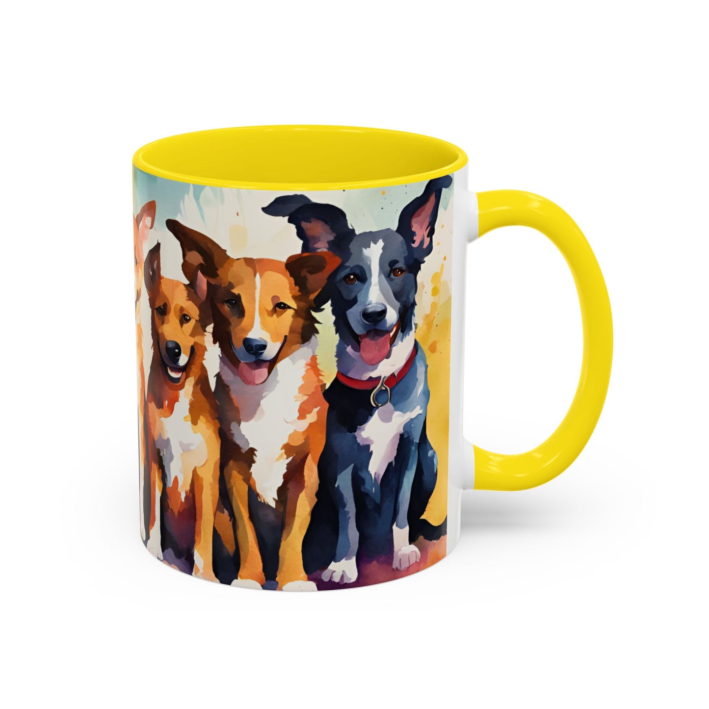 Multicoloured Doggies 11 Accent Mug 11oz
