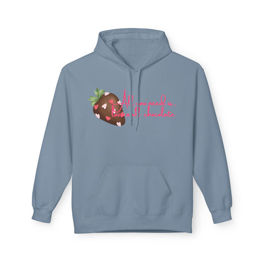 All You Need Is Love And Chocolate Unisex Valentines Hoodie