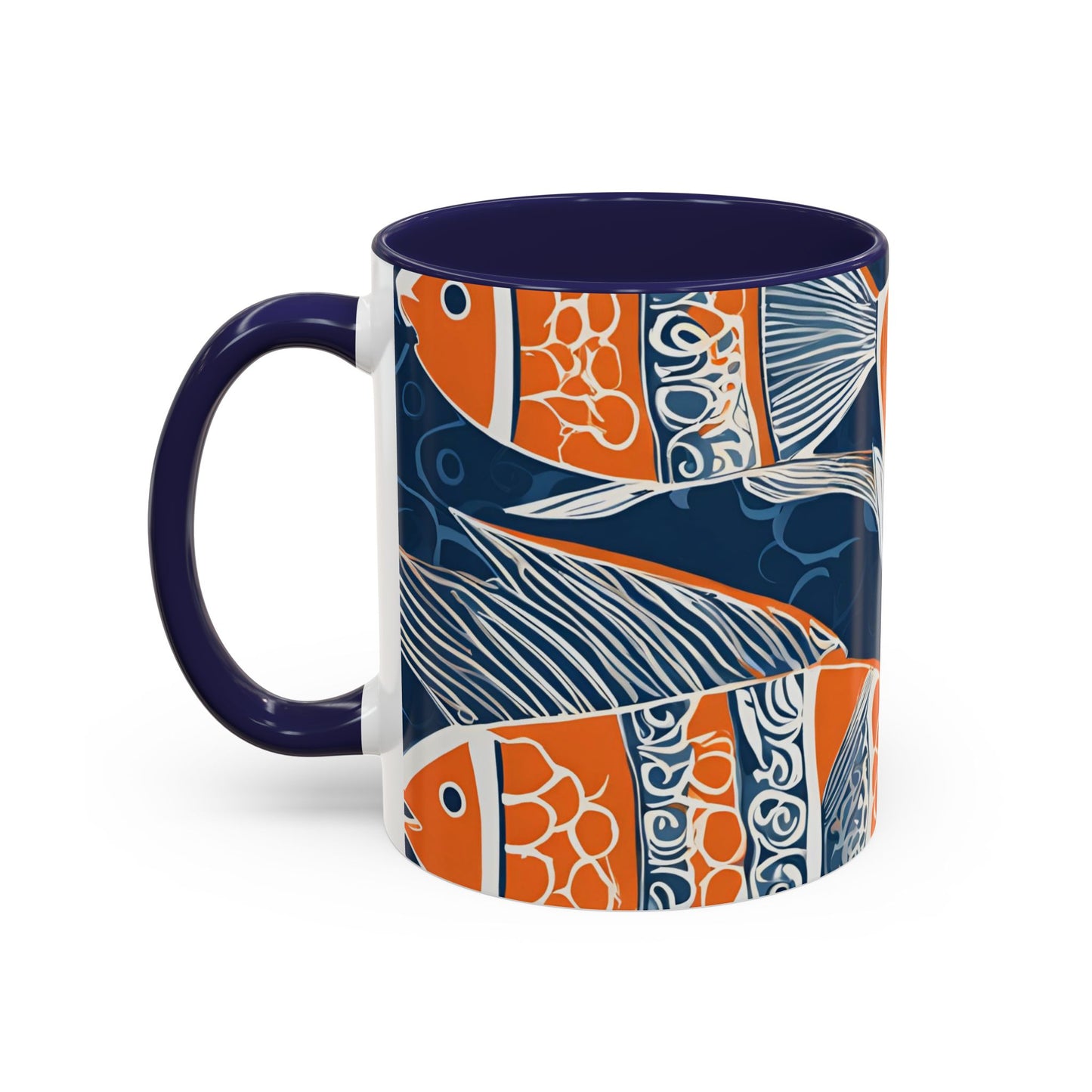 Orange Fish 03 Accent Coffee Mug (11oz)