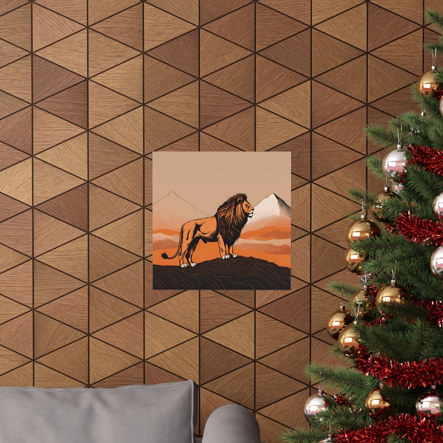 Lone Collection Lion 8 Matte Square Posters