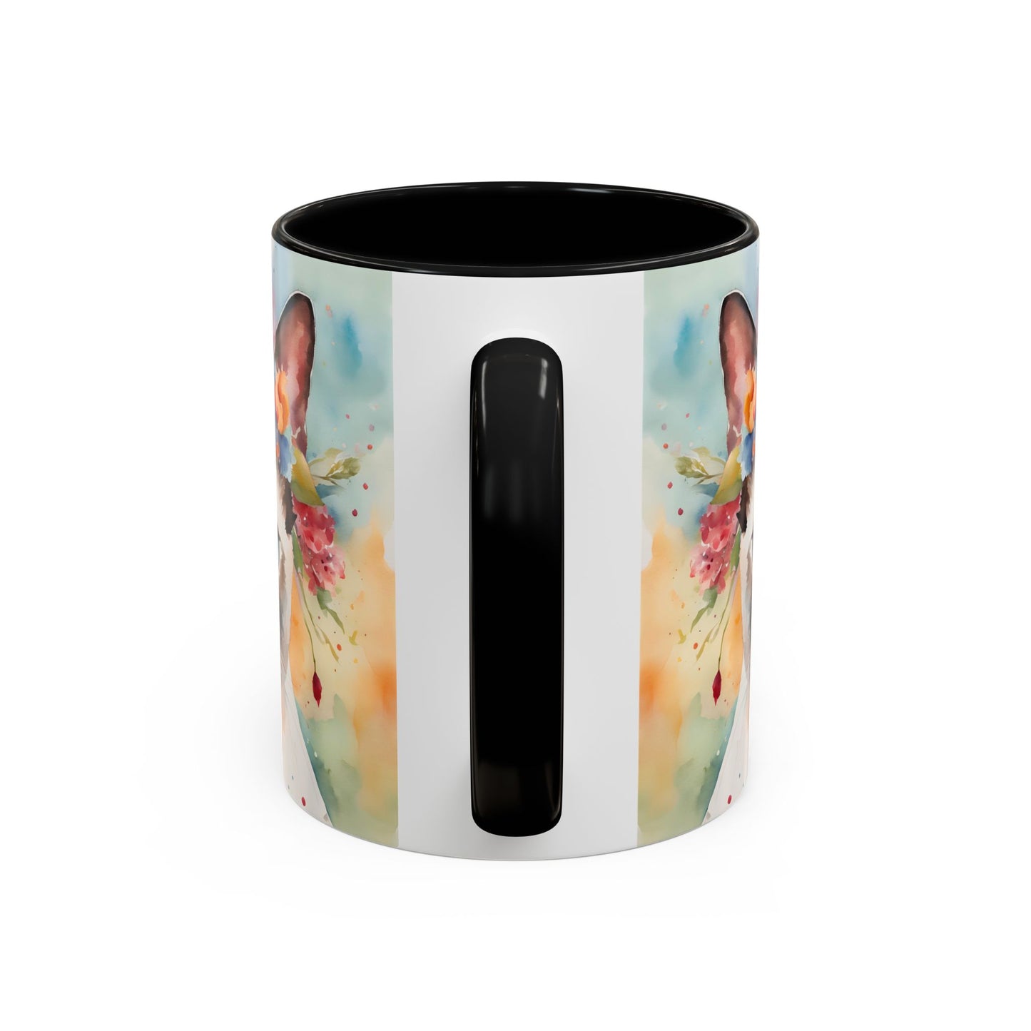 Floral Siamese Cat 03 Accent Coffee Mug - 11oz Perfect for Cat Lovers & Gifts