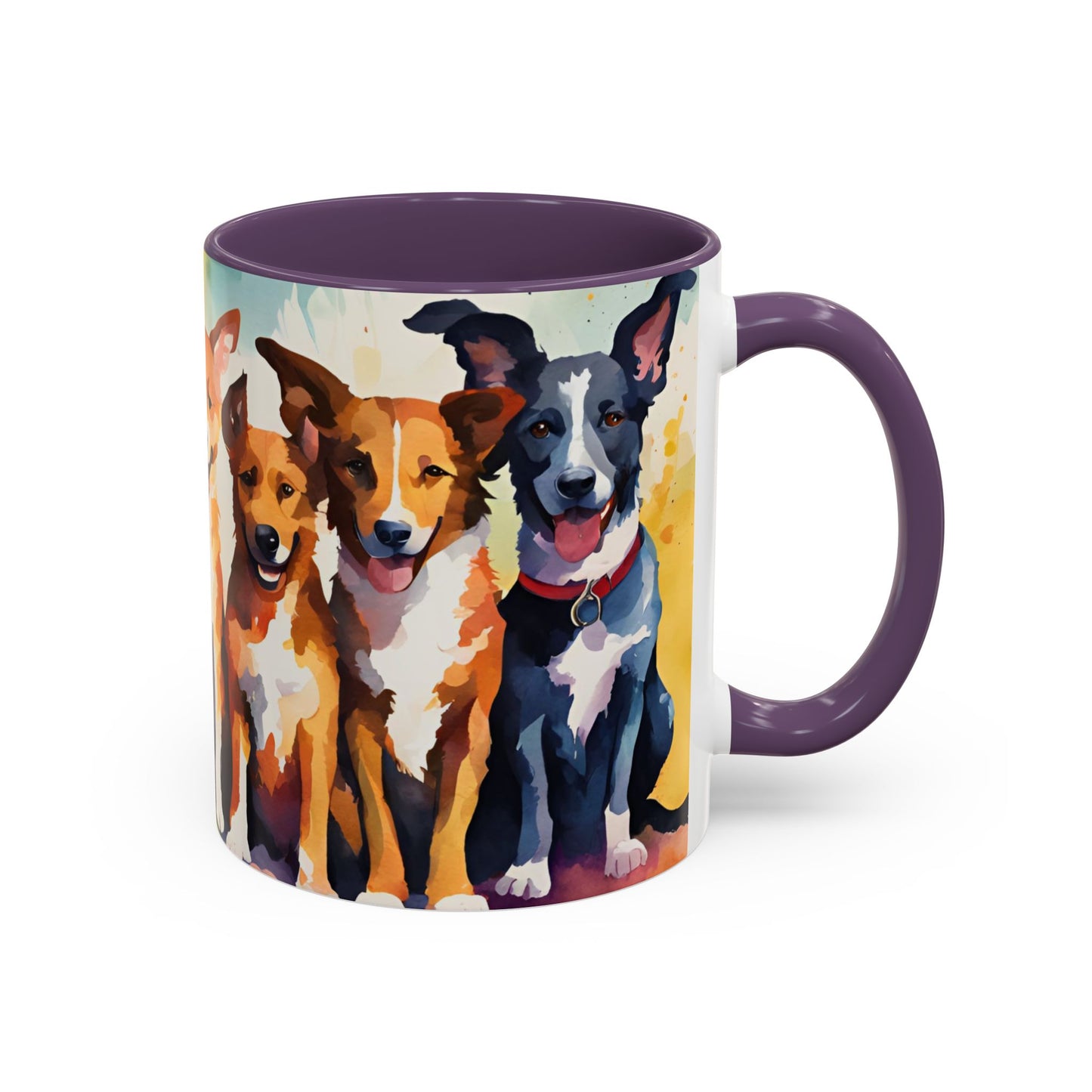Multicoloured Doggies 11 Accent Mug 11oz