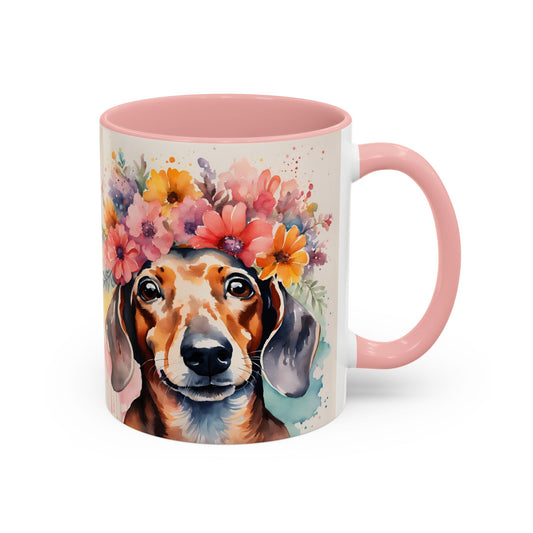 Dachshund 01 Accent Coffee Mug - Dog Lover Gift