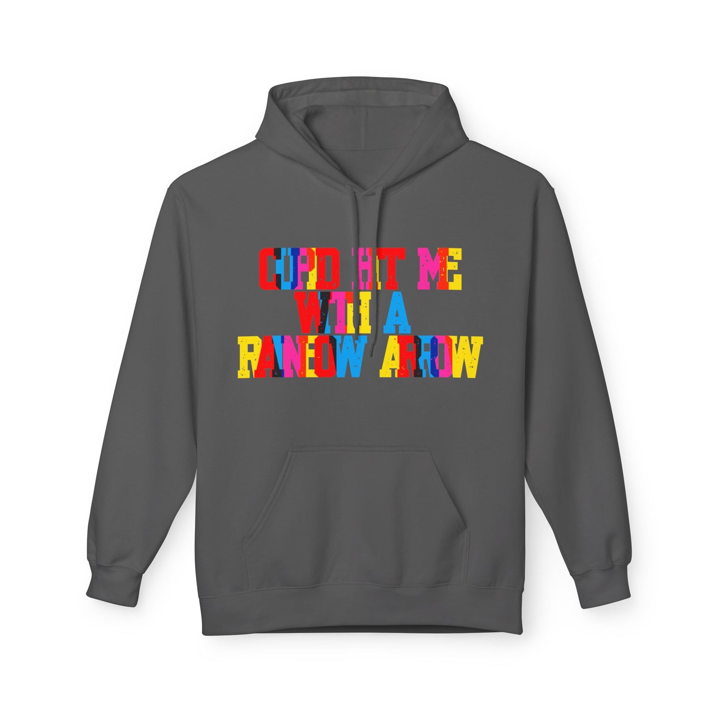 Cupid Hit Me With A Rainbow Arrow Unisex Valentines Hoodie