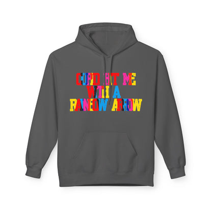 Cupid Hit Me With A Rainbow Arrow Unisex Valentines Hoodie