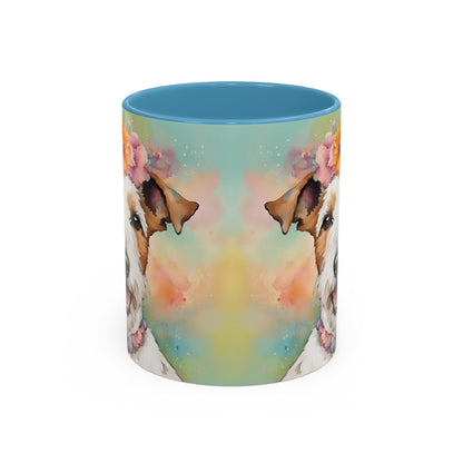 Fox Terrier 01 Accent Coffee Mug - Dog Lover Gift