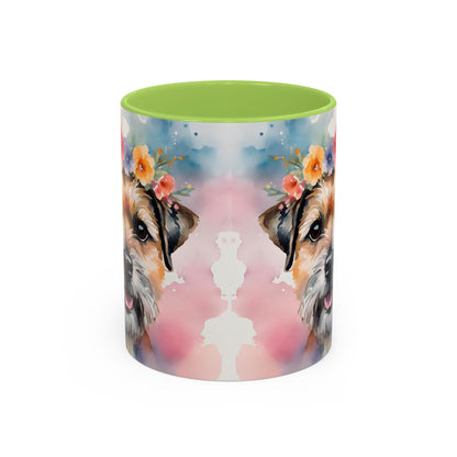 Border Terrier 03 Accent Coffee Mug - Dog Lover Gift