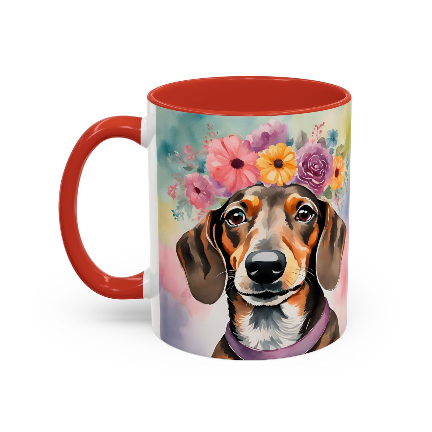 Dachshund 03 Accent Coffee Mug - Dog Lover Gift