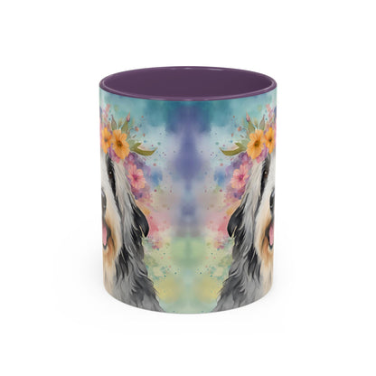 Bearded Collie 02 Accent Coffee Mug - Dog Lover Gift