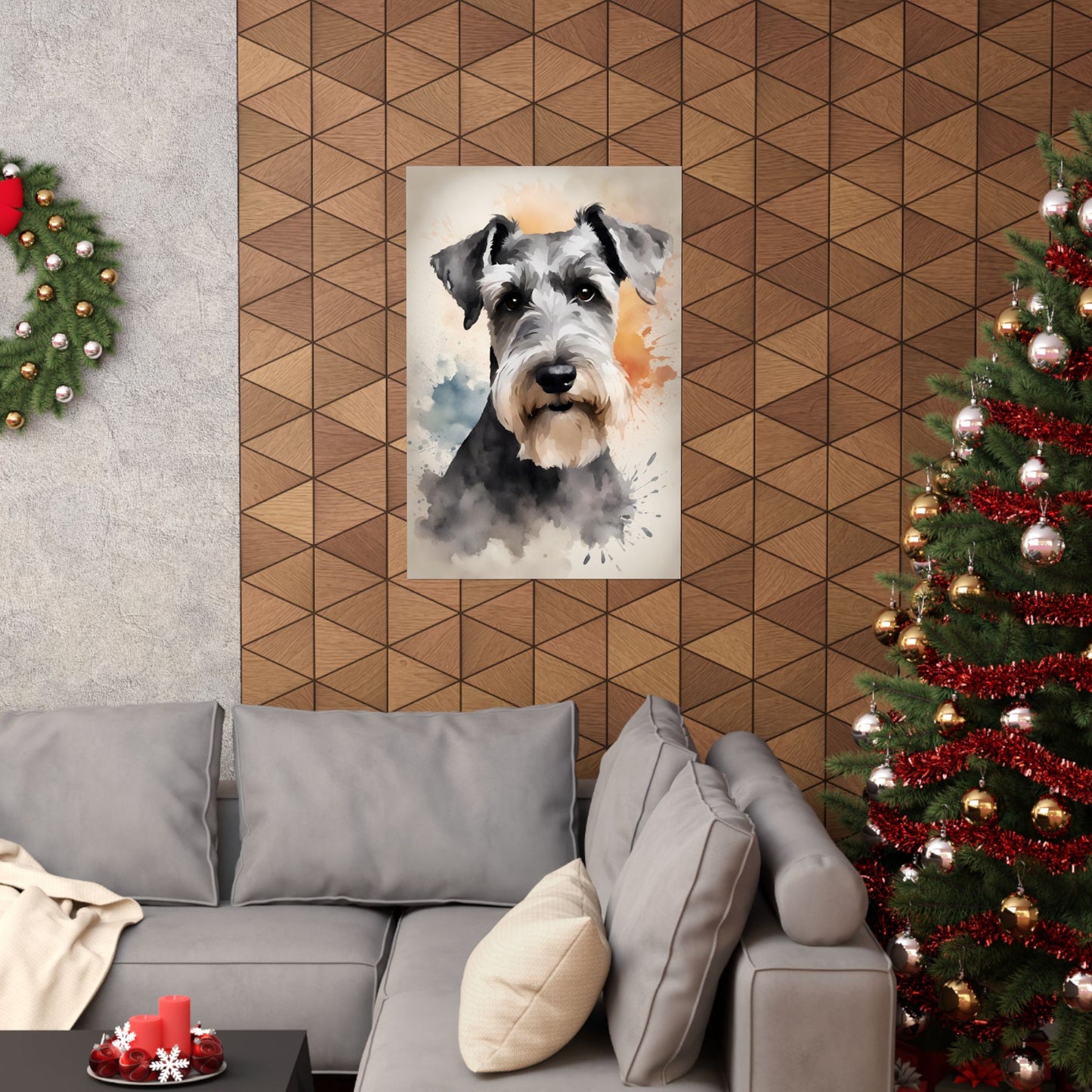 Dogs Schnauzer 02 Matte Vertical Poster