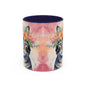 Floral Tabby Cat 02 Accent Coffee Mug - 11oz Perfect for Cat Lovers & Gifts