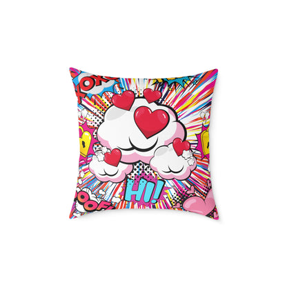 Hi! Pop Art Poly Pillow
