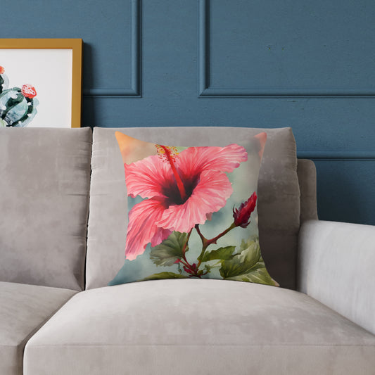 Hibiscus 04 Poly Pillow - Natures Beauty Design