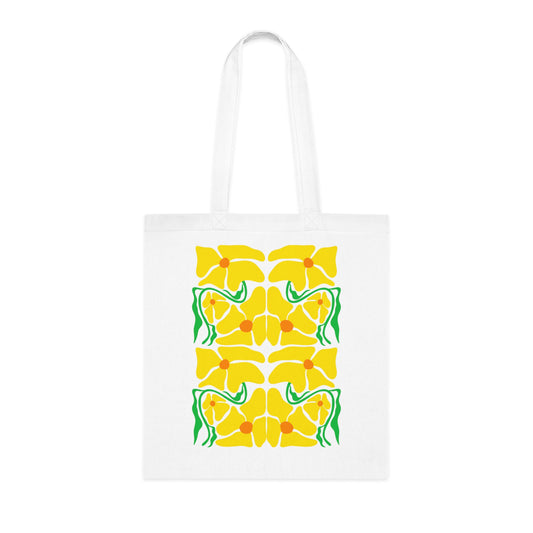 Abstract flowers 12 Cotton Tote