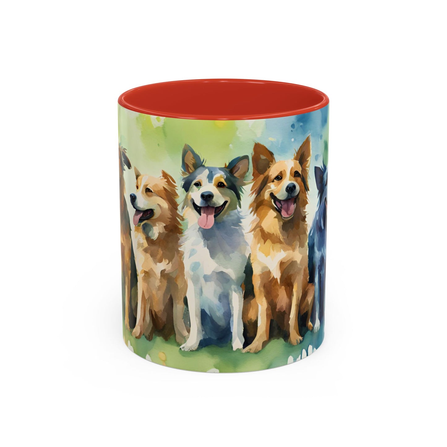 Multicoloured Doggies 10 Accent Mug 11oz