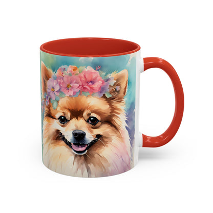 Pomeranian 03 Accent Coffee Mug - Dog Lover Gift