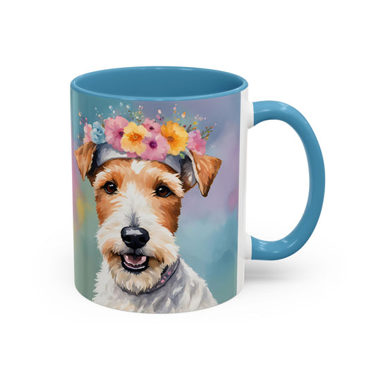 Fox Terrier 02 Accent Coffee Mug - Dog Lover Gift