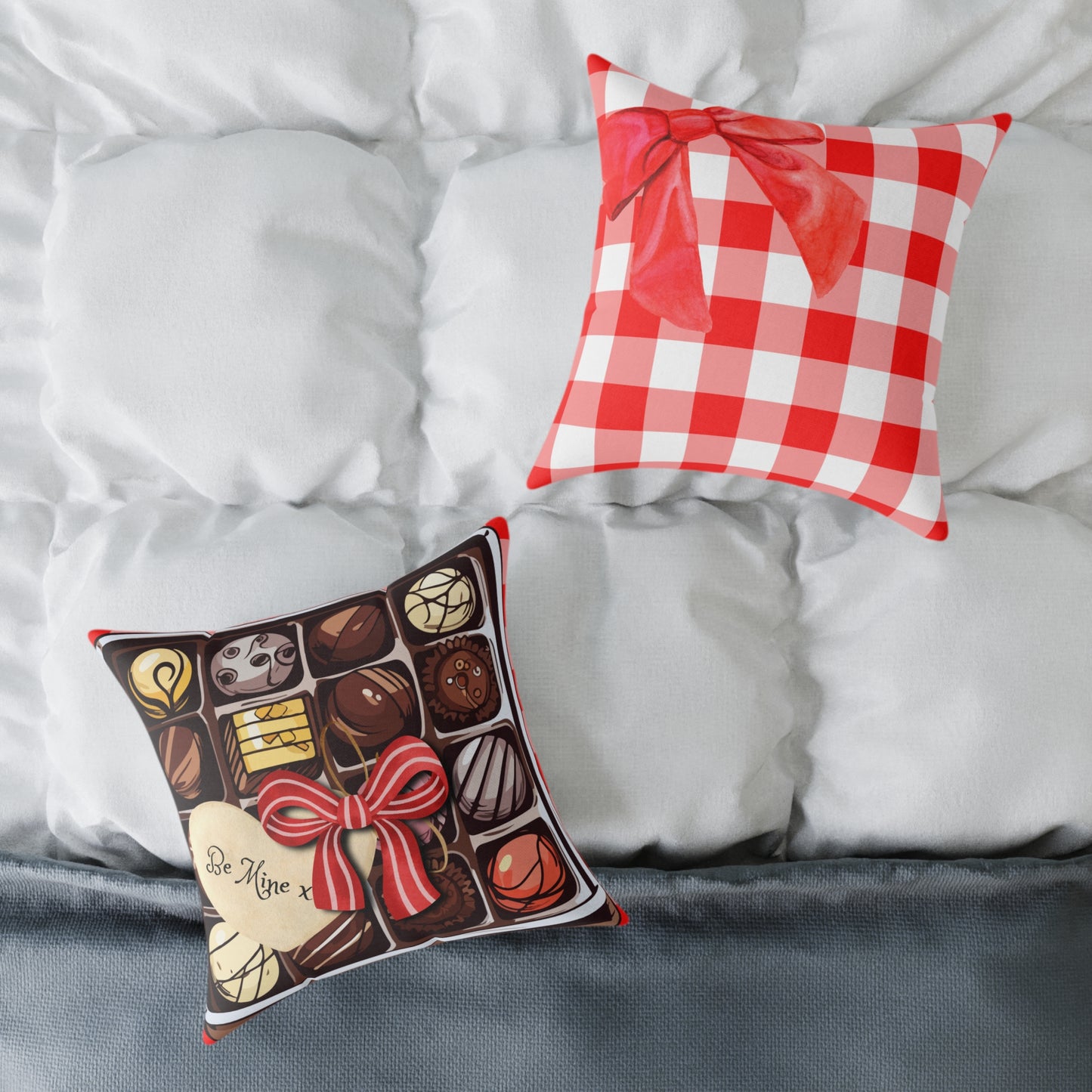 Valentine Chocolate Box Poly Pillow