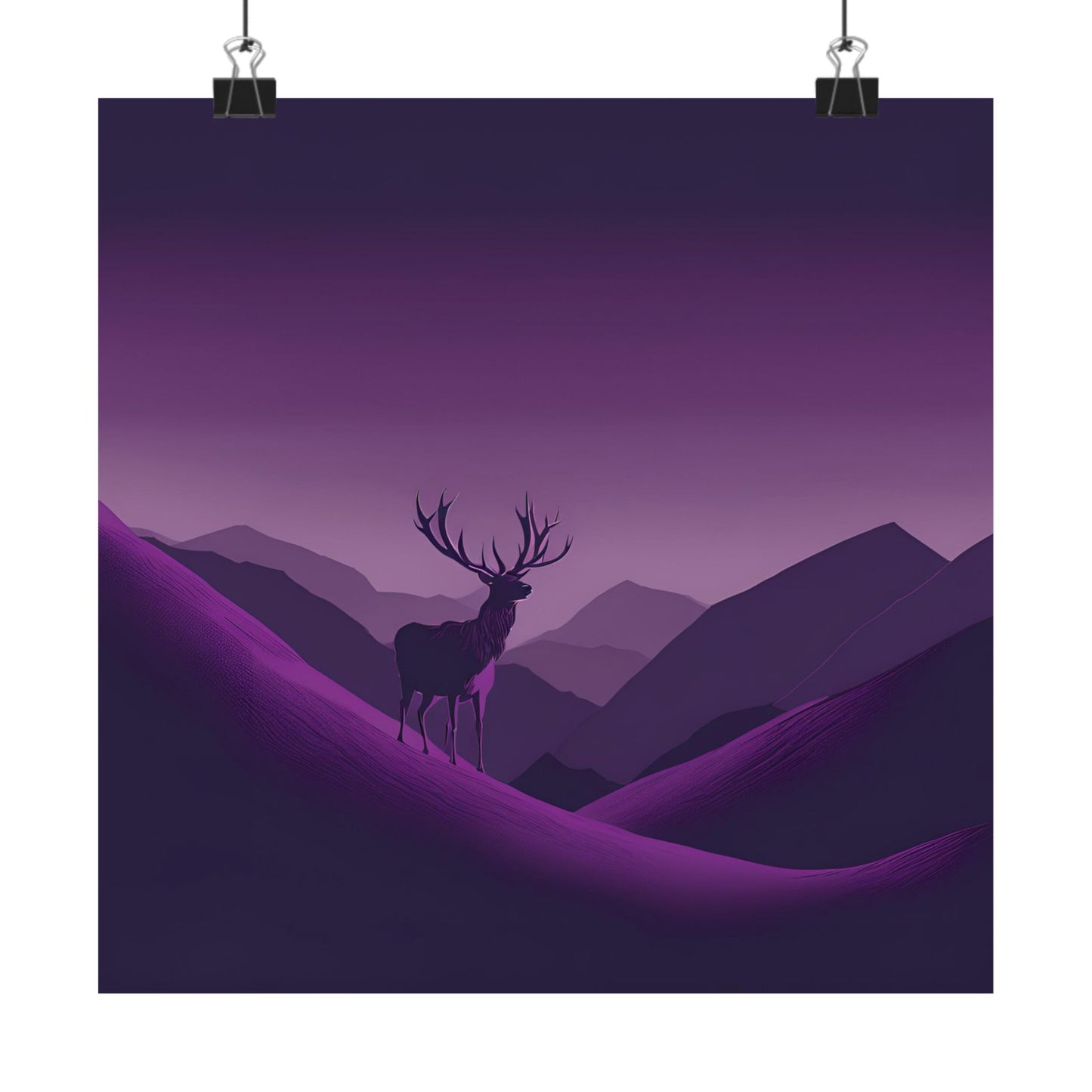 Lone Collection Stag 2 Matte Square Posters
