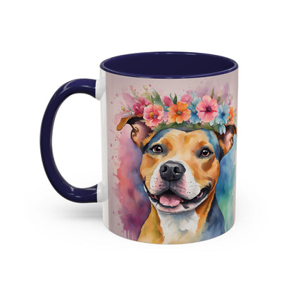 Staffordshire Bull Terrier 02 Accent Coffee Mug - Dog Lover Gift