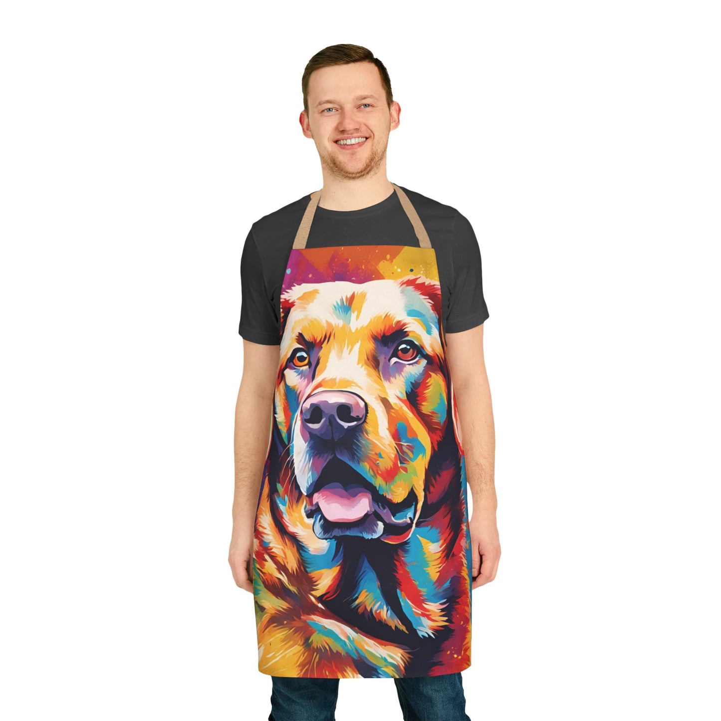 Multicolored Labrador Adult Apron (AOP)