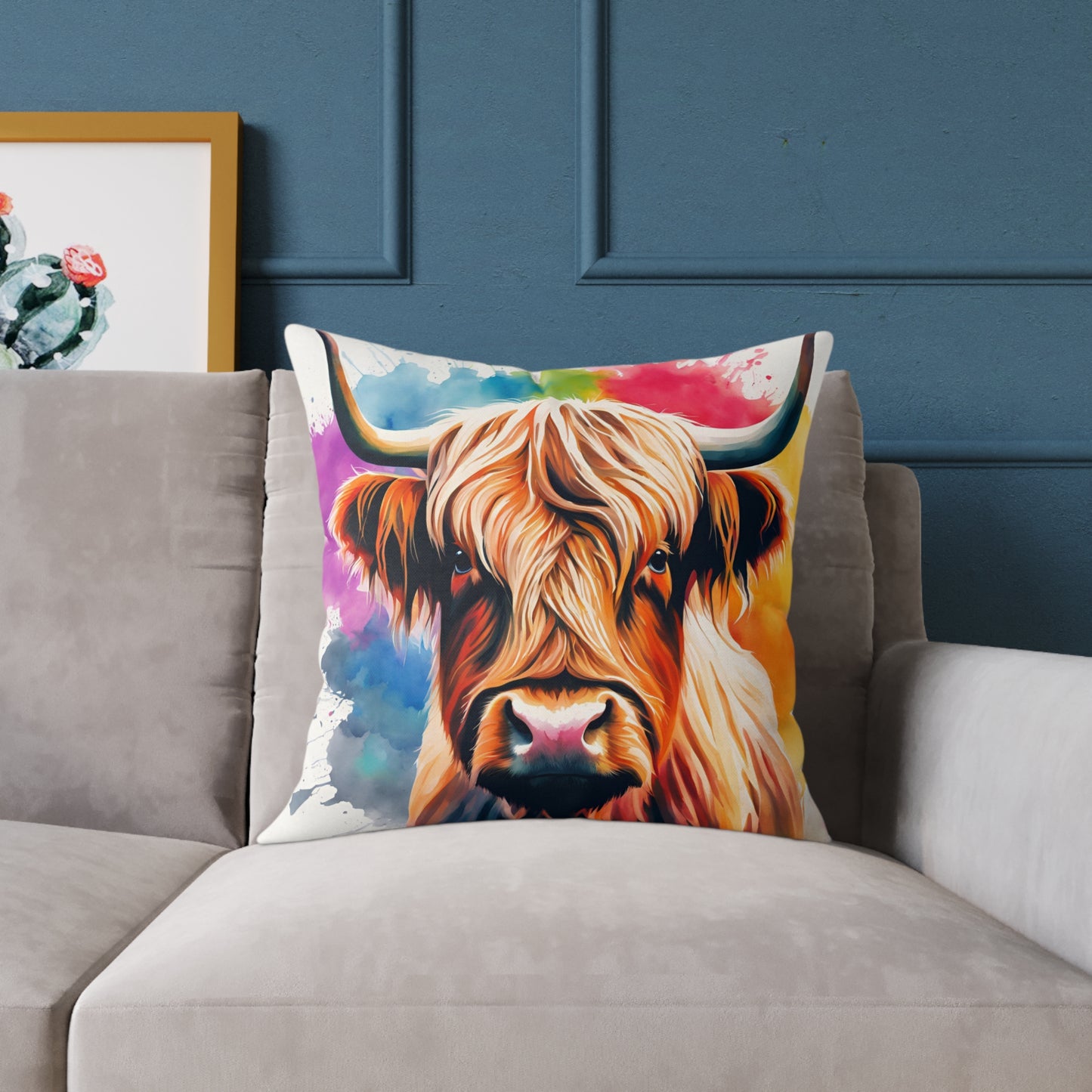 Highland Cow 01 Poly Pillow - Natures Beauty Design