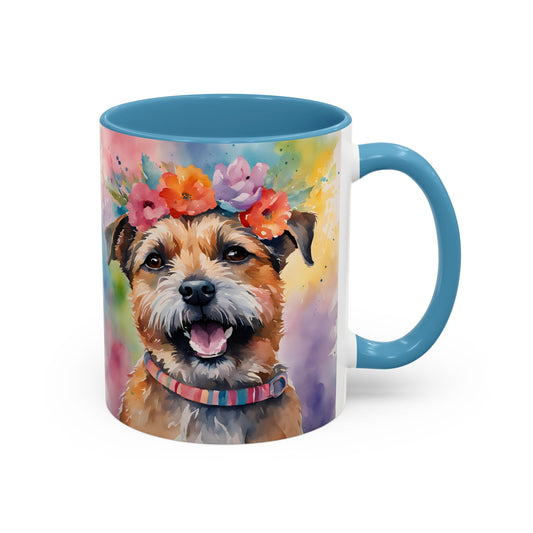 Border Terrier 04 Accent Coffee Mug - Dog Lover Gift