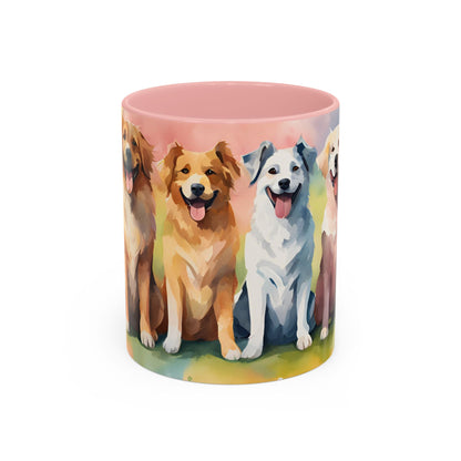 Multicoloured Doggies 8 Accent Mug 11oz