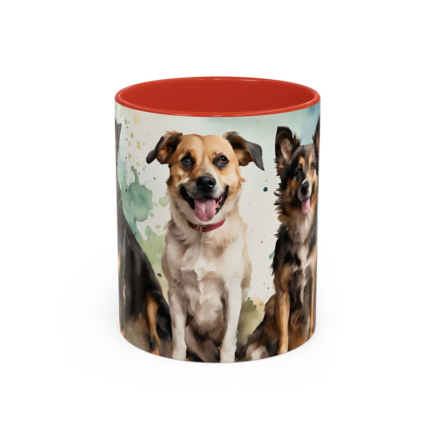 Multicoloured Doggies 6 Accent Mug 11oz