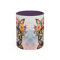 Floral Tabby Cat 03 Accent Coffee Mug - 11oz Perfect for Cat Lovers & Gifts
