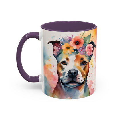 Staffordshire Bull Terrier 03 Accent Coffee Mug - Dog Lover Gift