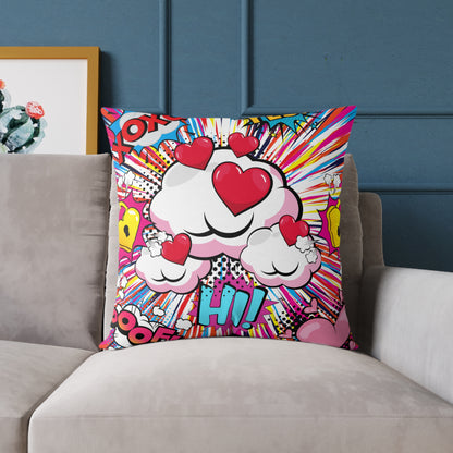 Hi! Pop Art Poly Pillow
