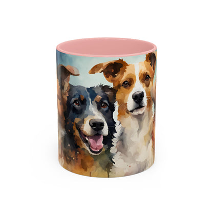 Multicoloured Doggies 5 Accent Mug 11oz