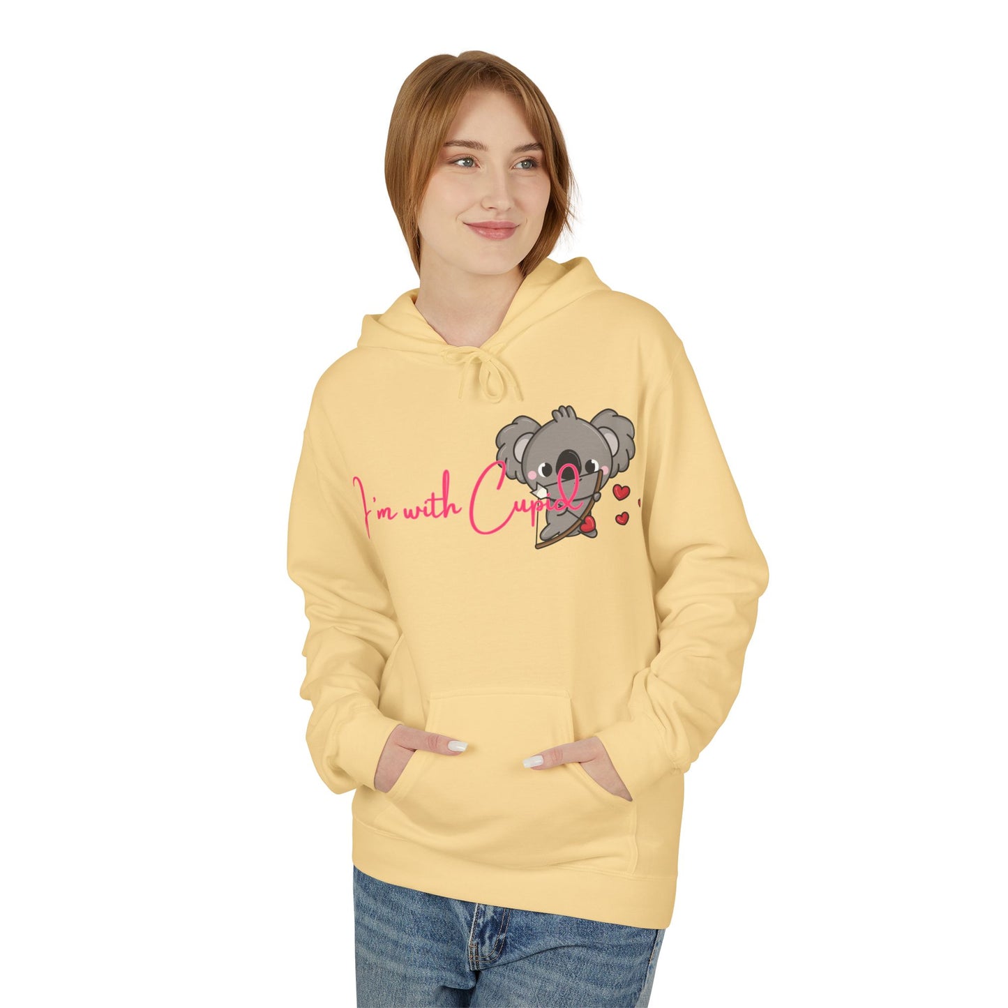 I’m With Cupid Unisex Valentines Hoodie