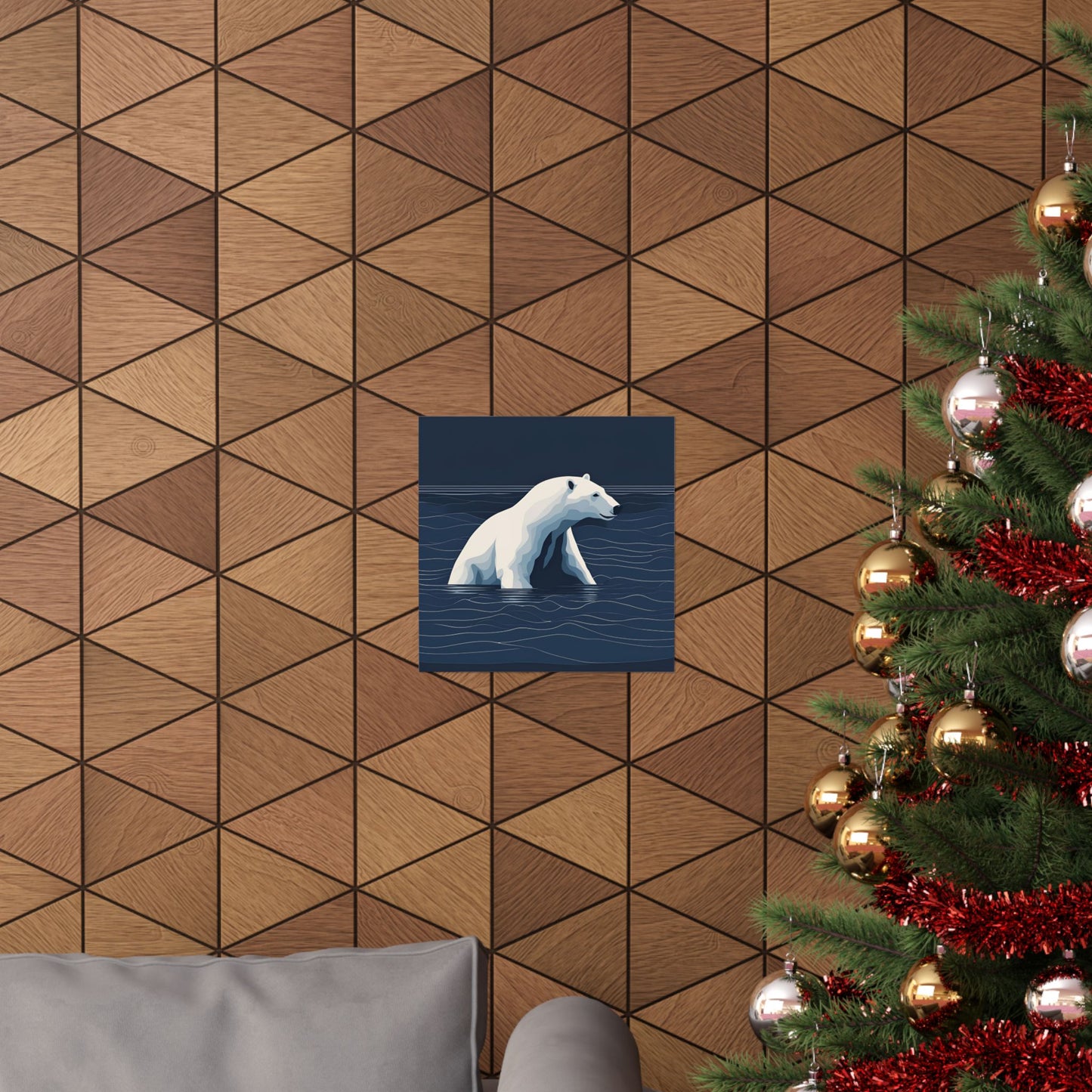Lone Collection Polar Bear 5 Matte Square Posters