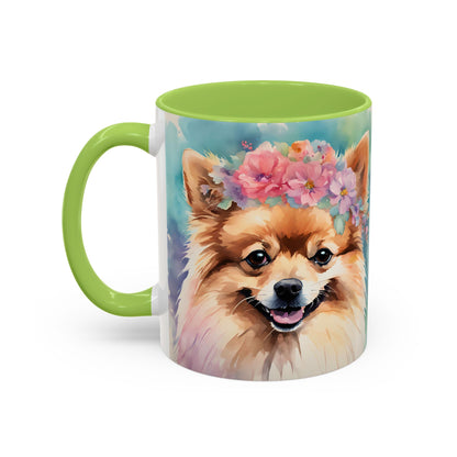 Pomeranian 03 Accent Coffee Mug - Dog Lover Gift