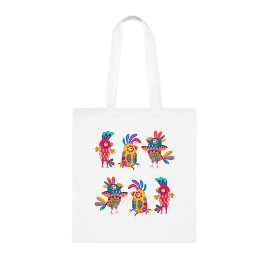 Funky birds 11 Cotton Tote