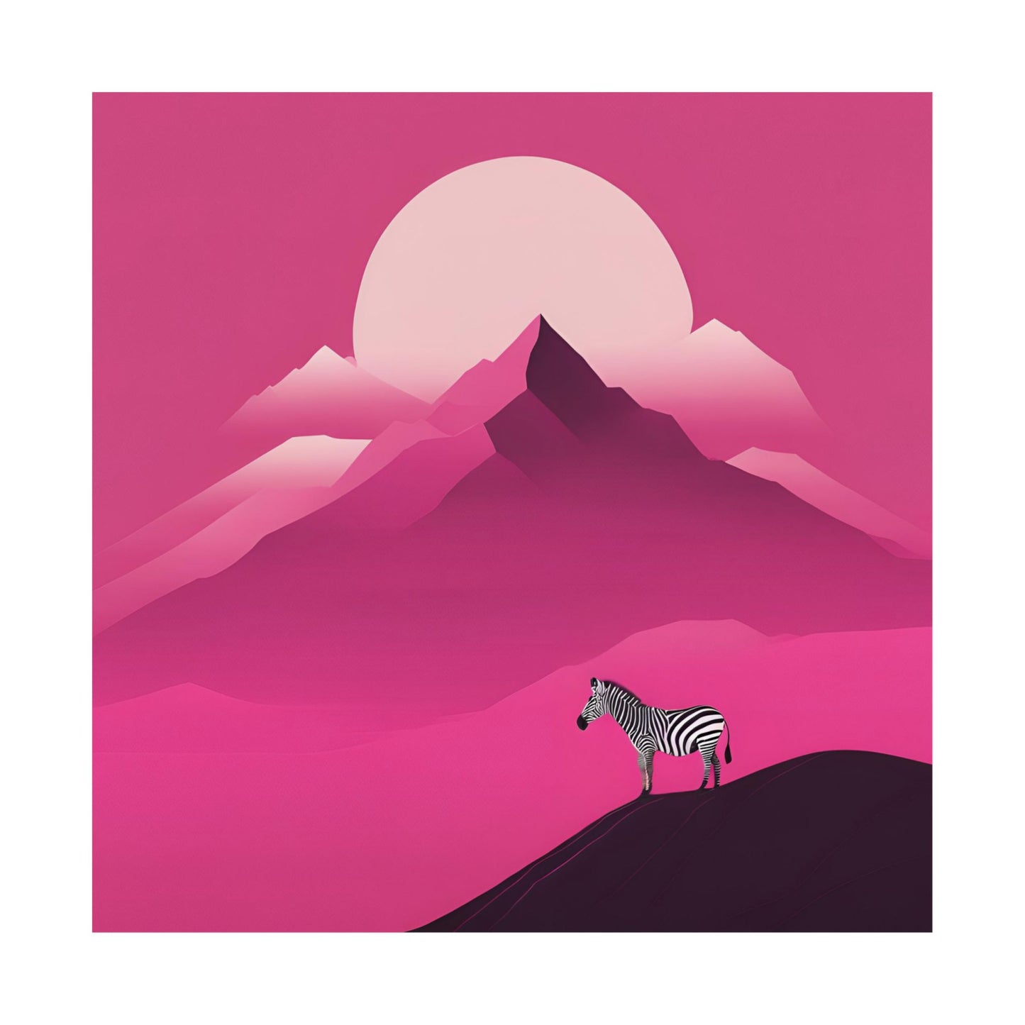 Lone Collection Zebra 4 Matte Square Posters