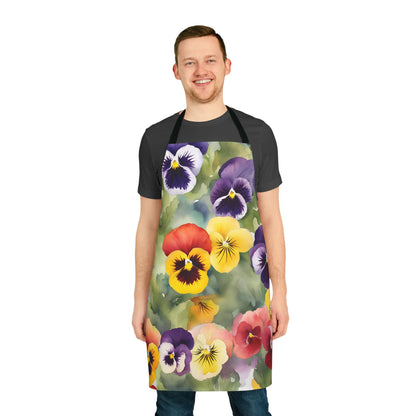 Pansies 03 Apron 5-Color Straps