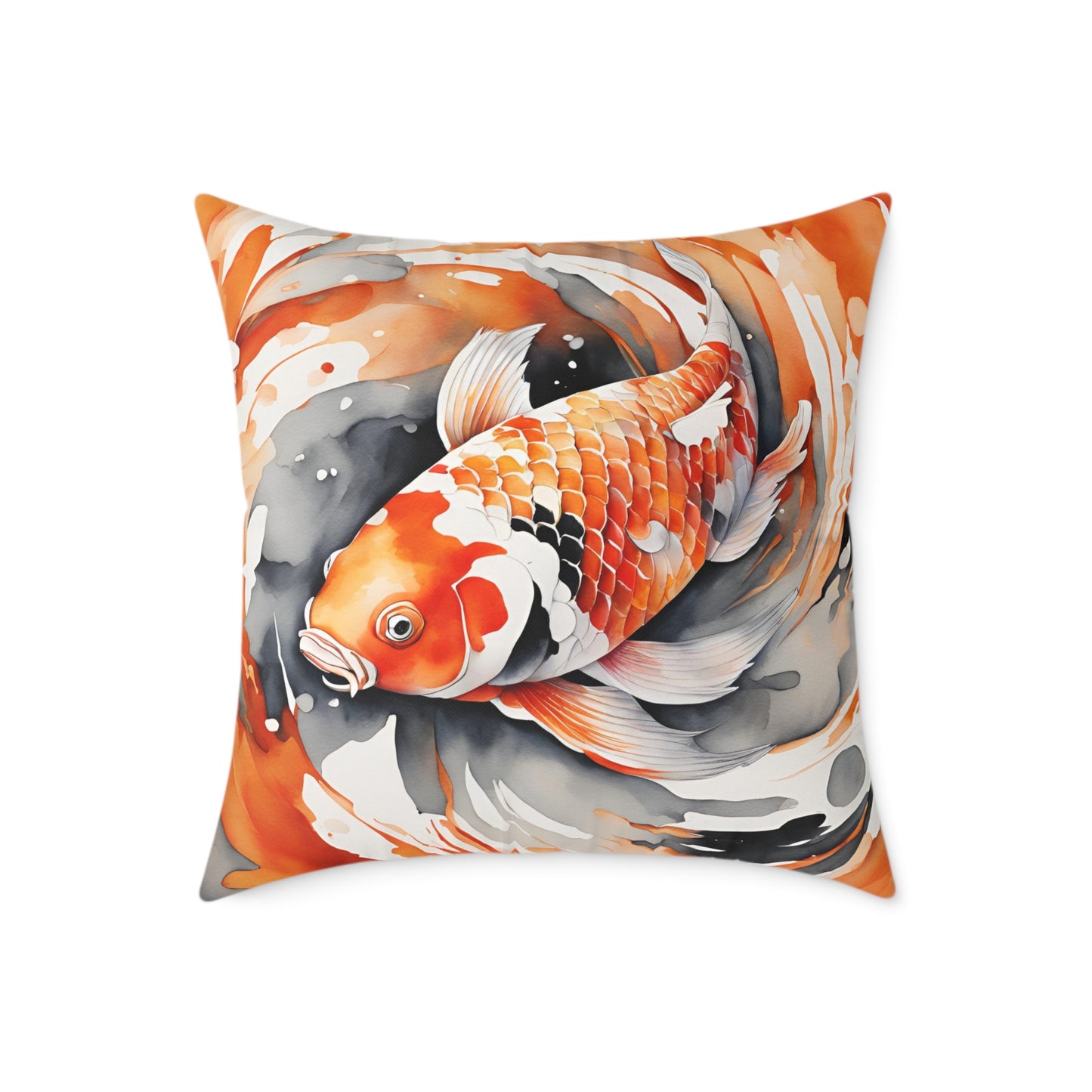 Koi Carp 02 Poly Pillow - Natures Beauty Design
