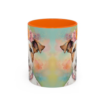 Fox Terrier 01 Accent Coffee Mug - Dog Lover Gift