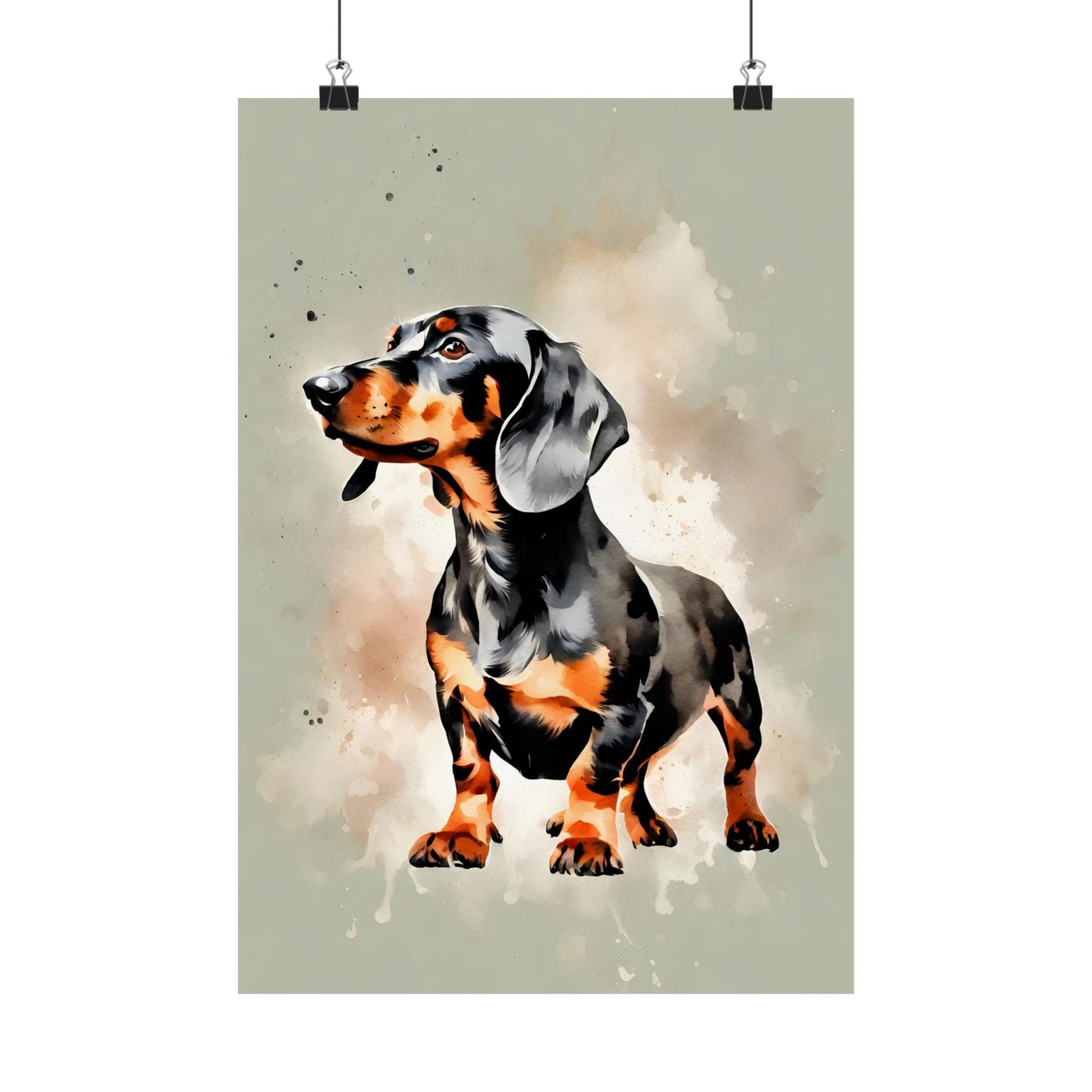 Dogs Dachshund 01 Matte Vertical Poster