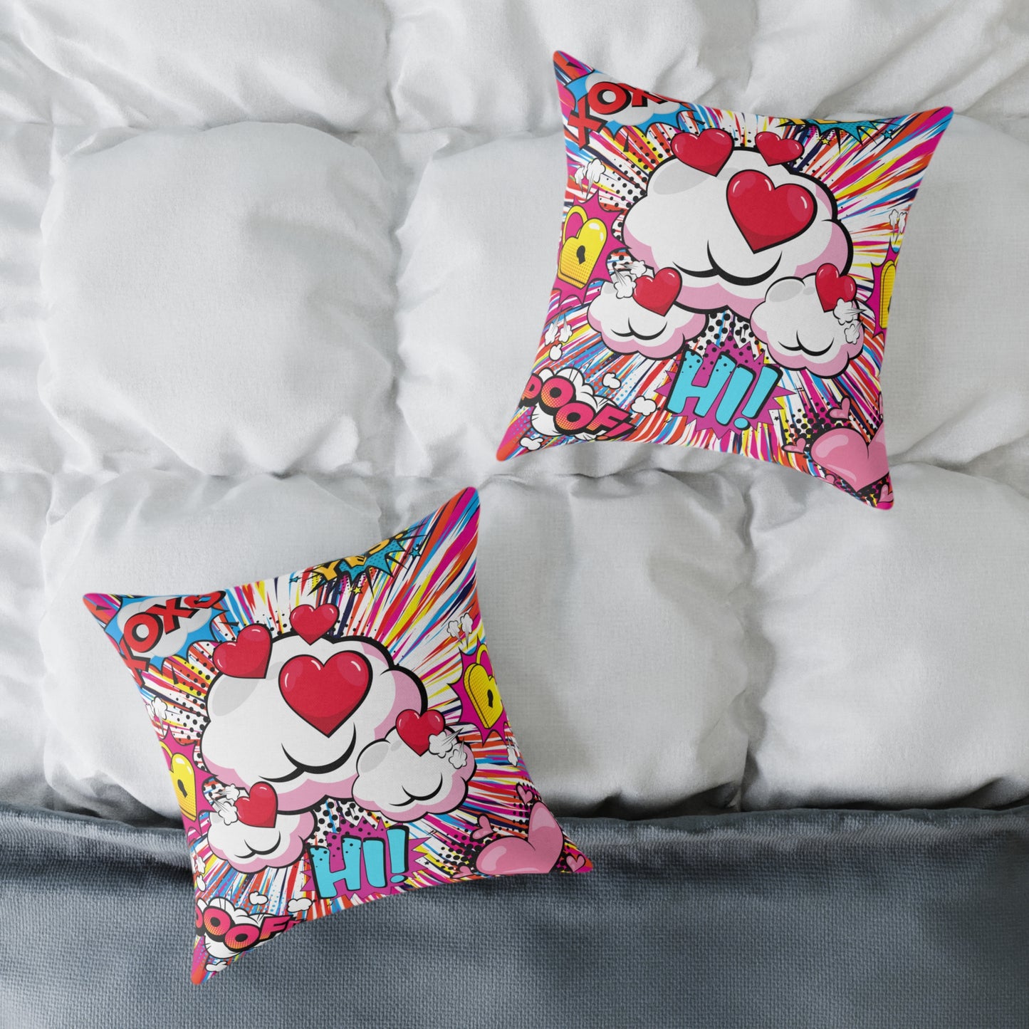 Hi! Pop Art Poly Pillow