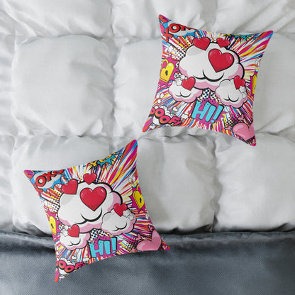 Hi! Pop Art Poly Pillow