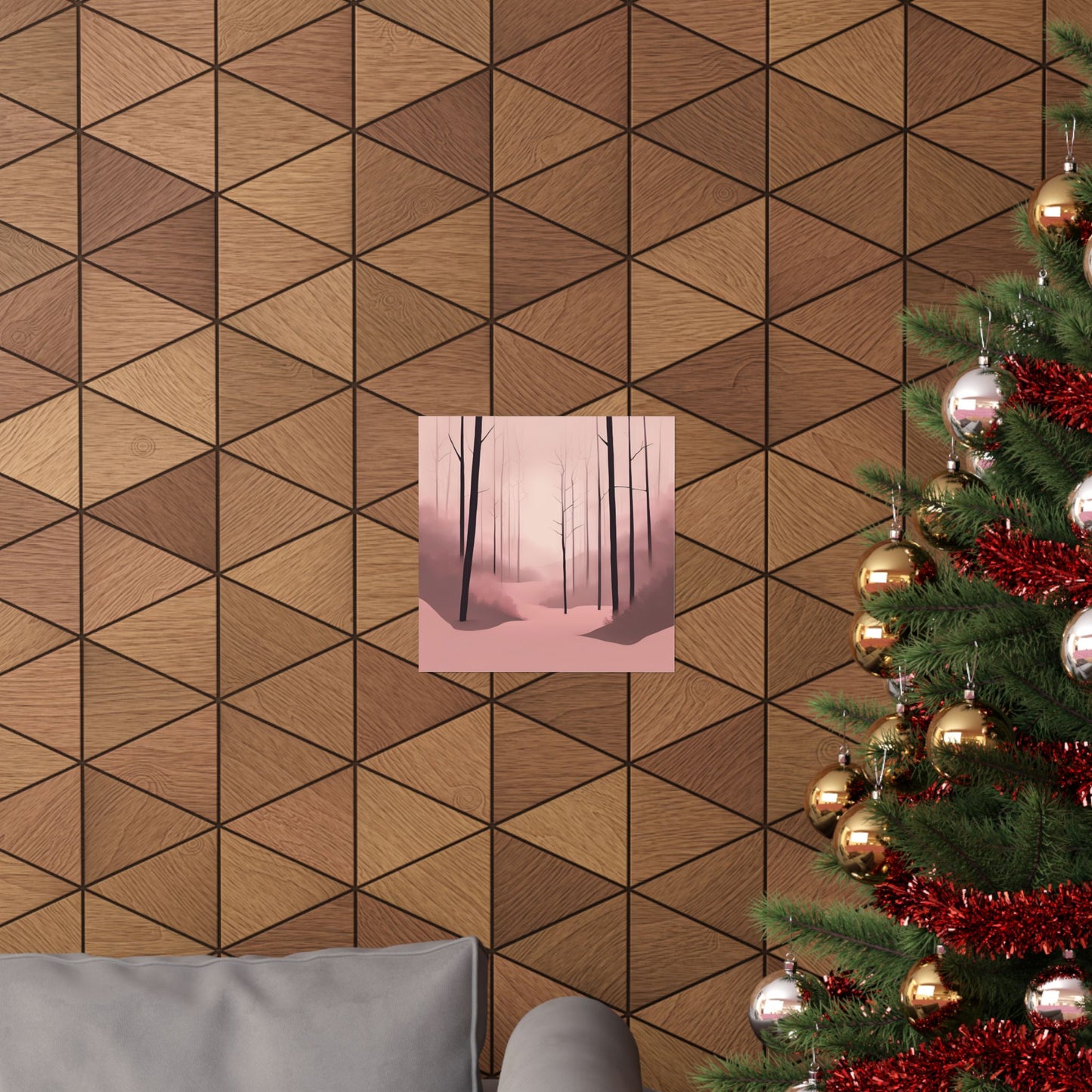 Lonely Forest Pink 6 Matte Square Posters