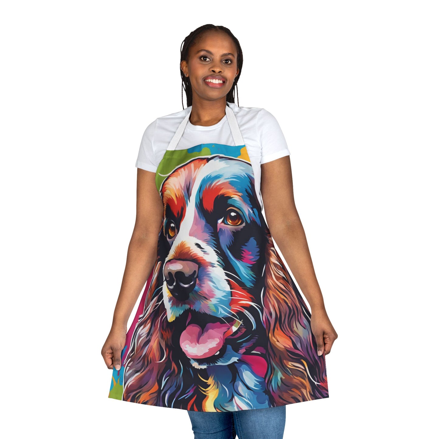 Multicolored Cocker Spaniel Adult Apron (AOP)