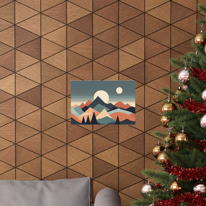 Retro mountains 1 Matte Horizontal Posters