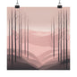 Lonely Forest Pink 23 Matte Square Posters